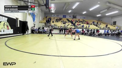 155 lbs 3rd Place - Harper Mathis, Grove vs Kelbi Goddard, Glenpool Girls HS