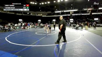 Girls 145 lbs 5th Place Match - Taydem Bylin, Enumclaw (Girls) vs Emily Gomez, North Kitsap (Girls)