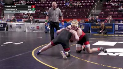 189 lbs First Round - Jared Rohn, Saucon Valley vs Duke Martin, Honesdale