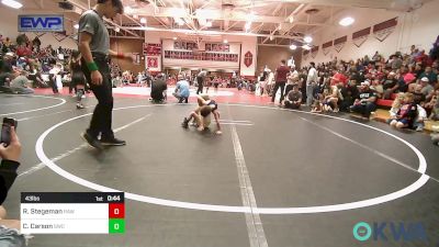 43 lbs Round Of 16 - Riley Stegeman, Raw Wrestling Club vs Cutter Carson, Salina Wrestling Club