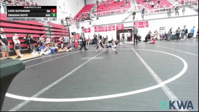 52 lbs Rr Rnd 5 - Luke Baysinger, Shelton Wrestling Academy vs Obadiah Boyd, Harrah Little League Wrestling