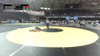 Girls 4A 115 lbs Cons. Semi - Olivia Bishop, Redmond (Girls) vs Zoe Lieferman, Bonney Lake (Girls)