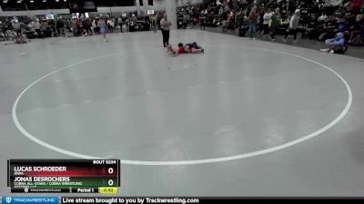 132 lbs Cons. Round 6 - Jonas DesRochers, COBRA ALL-STARS / Cobra Wrestling Systems LLC vs Lucas Schroeder, Iowa