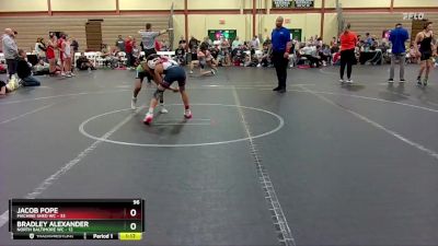 96 lbs Finals (2 Team) - Bradley Alexander, North Baltimore WC vs Jacob Pope, Machine Shed WC