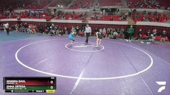 114 lbs Quarters & 1st Wb (16 Team) - Amanda Dahl, Prosper vs Emma Ortega, Prosper Rock Hill