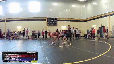 215 lbs Quarterfinal - Brenton Russell, Warren Wrestling Academy vs Pedro Orozco, Greenwood Wrestling Club