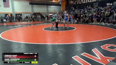 170 lbs Cons. Round 2 - Paige Howieson, Dubuque Hempstead vs Jordan Hunt, Clear Creek-Amana