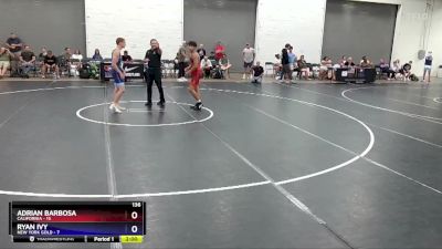 136 lbs Placement Matches (8 Team) - Adrian Barbosa, California vs Ryan Ivy, New York Gold