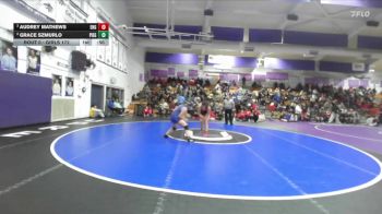 Girls 172 lbs 5th Place Match - Grace Szmurlo, Pierce Girls vs Audrey Mathews, East Nicolaus Girls