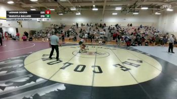 110 lbs 1st Place Match - Aishani Dogra, Coppell Black vs Makayla Ballard, Springtown