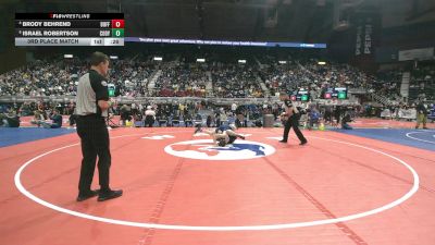 3A-165 lbs 3rd Place Match - Brody Behrend, Buffalo vs Israel Robertson, Cody