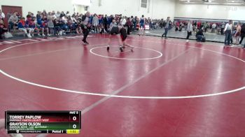 133 lbs Champ. Round 1 - Grayson Olson, Dawson-Boyd - Lac Qui Parle - Montevideo United vs Torrey Paplow, Fairmont-Martin County West