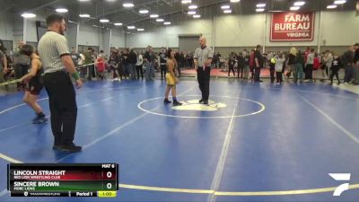 92 lbs Champ. Round 1 - LINCOLN STRAIGHT, Red Lion Wrestling Club vs Sincere Brown, MOBC Lions