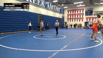 JV-37 lbs Round 1 - Wes Devaney, West Delaware, Manchester vs Aiden Garcia-Fuentes, South Tama County