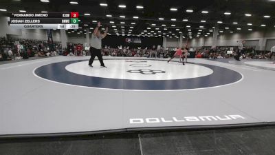 100 lbs Quarters - Fernando Jimeno, KT 3 Style Wrestling Club vs Josiah Zellers, Open Mats Wrestling Club