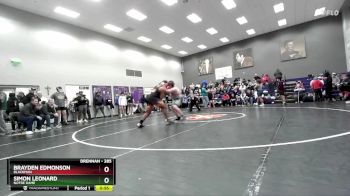 285 lbs Cons. Round 3 - Brayden Edmonson, Blackman vs Simon Leonard, Notre Dame