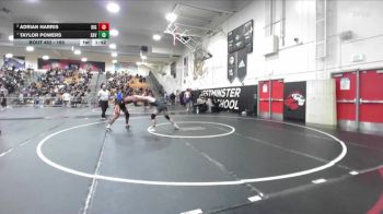 165 lbs Quarterfinal - Taylor Powers, Xavier Prep vs Adrian Harris, Highland