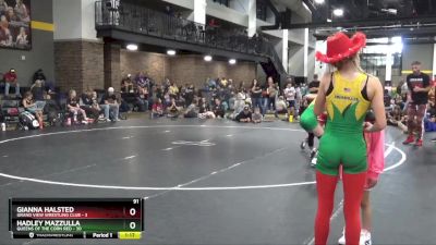 91 lbs Round 3 (4 Team) - Hadley Mazzulla, Queens Of The Corn Red vs Gianna Halsted, Grand View Wrestling Club