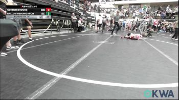 49 lbs Round Of 16 - Gunner Brooks, Duncan Demon Wrestling vs Kallum Hendrickson, OKC Saints Wrestling