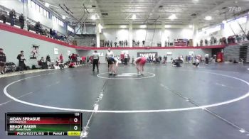 133 lbs Cons. Round 5 - Aidan Sprague, Indianapolis vs Brady Baker, Pitt-Johnstown