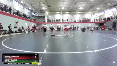 133 lbs Cons. Round 5 - Aidan Sprague, Indianapolis vs Brady Baker, Pitt-Johnstown