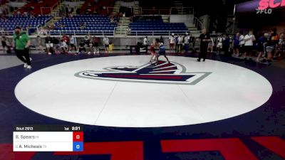 100 lbs Cons 16 #1 - Bricen Spears, IN vs Aaron Micheals, TX