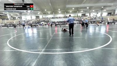 75 lbs Champ. Round 1 - Brayden Thompson, Clinton Dragon Youth Wrestling vs Hudson Old, Elite Wrestling Academy