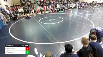 106 lbs Round Of 16 - Brody Coleman, Boyertown vs Luke Reitter, Council Rock South