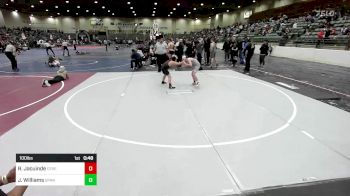 100 lbs Consi Of 8 #2 - Rambo Jacuinde, Ceres Pups WC vs Jayce Williams, Spanish Springs WC