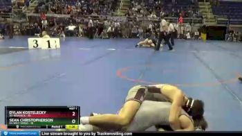 132 lbs Quarterfinals (8 Team) - Dylan Kostelecky, W1-Bismarck vs Sean Christopherson, E4-West Fargo