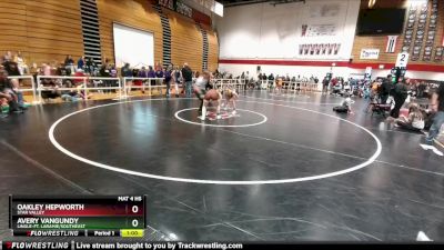 130 lbs Cons. Round 4 - Avery VanGundy, Lingle-Ft. Laramie/Southeast vs Oakley Hepworth, Star Valley