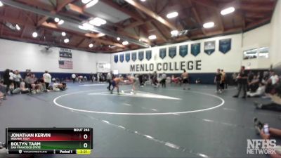 165 lbs Cons. Round 3 - Jonathan Kervin, Indiana Tech vs Boltyn Taam, San Francisco State