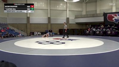 132 lbs Champ. Rd Of 16 - Carter Hill, Team Donahoe Wrestling Club vs Jacob Shaffer, Young Guns Wrestling Club