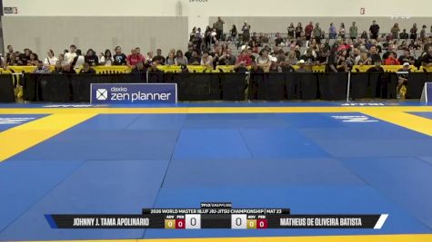 Matheus De Oliveira Batista vs Johnny J. Tama Apolinario 2026 World Master IBJJF Jiu-Jitsu Championship