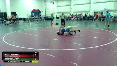 215 lbs Round 5 (10 Team) - Wyatt Walker, Viking Wrestling Club vs Anthony Lowe, Camden Greasers