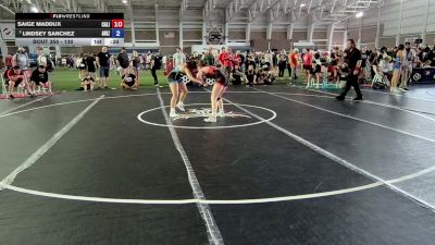 130 lbs Champ. Round 2 - Saige Maddux, California vs Lindsey Sanchez, Arizona