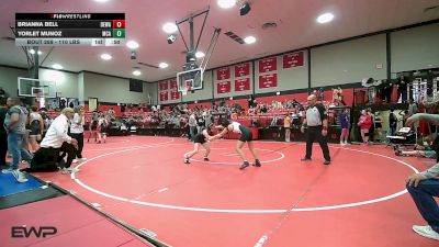 110 lbs Consi Of 8 #2 - Brianna Bell, Dewar HS Girls vs Yorlet Munoz, McAlester