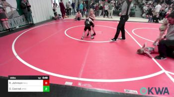 49 lbs Consi Of 4 - Ruby Johnson, Sallisaw Takedown Club vs Drake Conrad, Apache Youth Wrestling