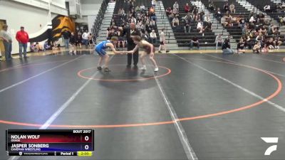 14U-7 lbs Round 1 - Nolan Wolf, Osage vs Jasper Sonberg, Caveman Wrestling