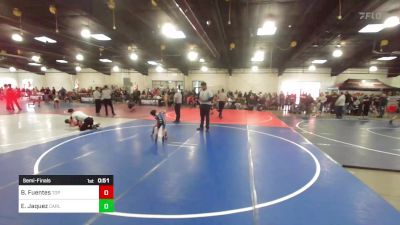 46 lbs Semifinal - Beau Fuentes, Top Notch vs Elliot Jaquez, Carlsbad Combat WC