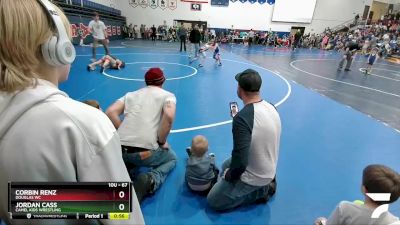 67 lbs Cons. Round 2 - Corbin Renz, Douglas WC vs Jordan Cass, Camel Kids Wrestling