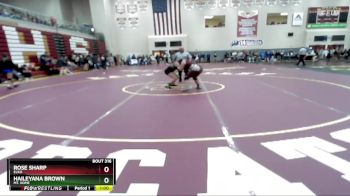 152 lbs Cons. Round 2 - Haileyana Brown, Mt. Home vs Rose Sharp, Elko