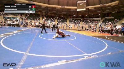 85 lbs Consi Of 8 #2 - Mikah Amani, HURRICANE WRESTLING ACADEMY vs Jeremiah Bell, Tulsa North Mabee Stampede