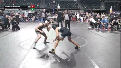 95 lbs 7th Place - Ethan Hernandez, High Pace Wrestling Club vs Benjamin Schleifer, Cja