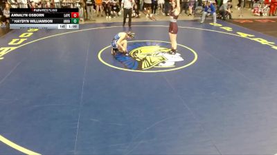 105 lbs Champ. Round 2 - Haydyn Williamson, Anna (A.-Jonesboro) vs Annalyn Osborn, Robinson