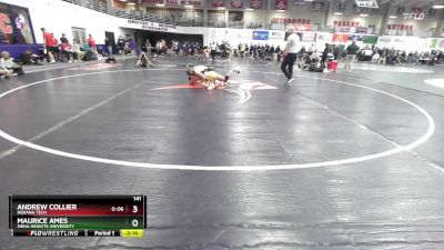 141 lbs Cons. Round 1 - Maurice Ames, Siena Heights University vs Andrew Collier, Indiana Tech