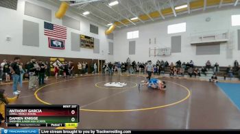 120 lbs Round 3 - Anthony Garcia, Lovell Middle School vs Damien Knigge, Shoshoni Junior High School