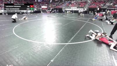 D1-106 lbs Cons. Round 2 - Max Schroeder, Sauk Prairie/Wis. Heights vs Jackson Freeman, Wisconsin Rapids Lincoln