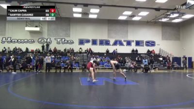 165 lbs Semifinal - Sawyer Casarez, Shasta College vs Calin Capra, Sacramento City College