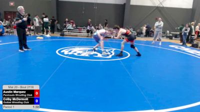 65-70 lbs Champ. Round 3 - Austin Marquez, Peninsula Wrestling Club vs Colby McDermott, Outlaw Wrestling Club